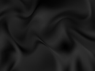 Abstract crumpled textile in black color. Vector image. eps 10