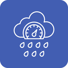 Pressure Multicolor Round Corner Line Inverted Icon