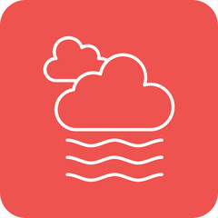 Fog Multicolor Round Corner Line Inverted Icon