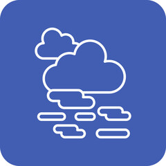 Haze Multicolor Round Corner Line Inverted Icon