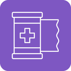 Bandage Multicolor Round Corner Line Inverted Icon