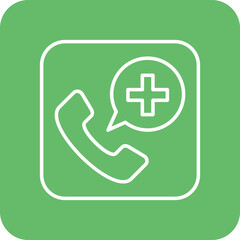 Obraz premium Call Log Multicolor Round Corner Line Inverted Icon