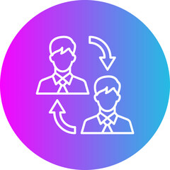 B2b Gradient Circle Line Inverted Icon