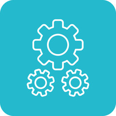 Settings Multicolor Round Corner Line Inverted Icon