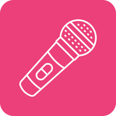 Microphone Multicolor Round Corner Line Inverted Icon