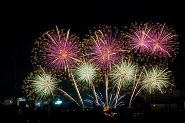 Colorful of fireworks.