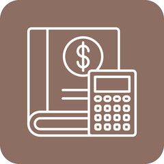 Ledger Multicolor Round Corner Line Inverted Icon