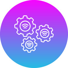 Setting Gradient Circle Line Inverted Icon