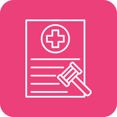 Fototapeta premium Health Law Multicolor Round Corner Line Inverted Icon