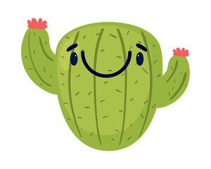 smiling cactus cartoon