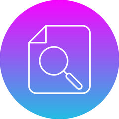 Search Gradient Circle Line Inverted Icon