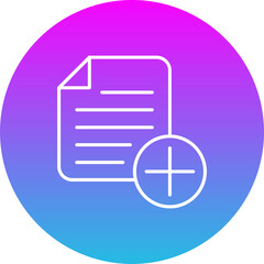 Add Gradient Circle Line Inverted Icon