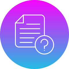 Help Gradient Circle Line Inverted Icon