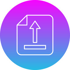 Upload Gradient Circle Line Inverted Icon
