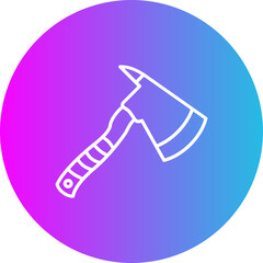 Axe Gradient Circle Line Inverted Icon