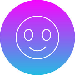 Smiles Gradient Circle Line Inverted Icon