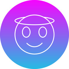 Innocent Gradient Circle Line Inverted Icon