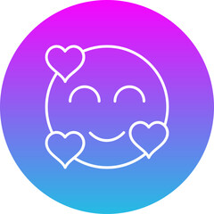 Loved Gradient Circle Line Inverted Icon