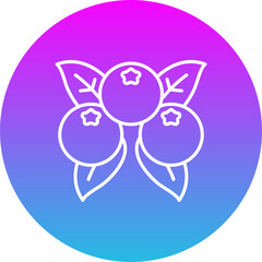 Berries Gradient Circle Line Inverted Icon