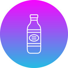 Bottle Gradient Circle Line Inverted Icon
