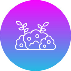 Bush Gradient Circle Line Inverted Icon