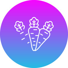 Carrot Gradient Circle Line Inverted Icon