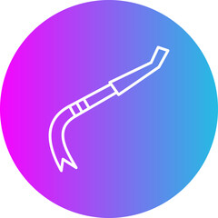 Crowbar Gradient Circle Line Inverted Icon