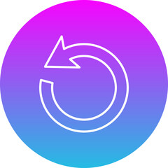 Undo Gradient Circle Line Inverted Icon