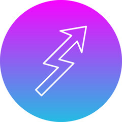 Zigzag Gradient Circle Line Inverted Icon