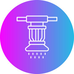 Sprinkler Gradient Circle Line Inverted Icon