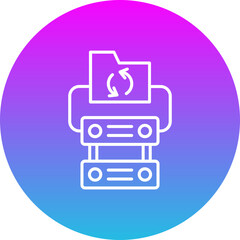 Backup Gradient Circle Line Inverted Icon