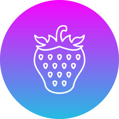 Strawberry Gradient Circle Line Inverted Icon