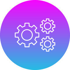 Setting Gradient Circle Line Inverted Icon