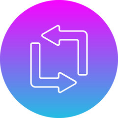 Swap Gradient Circle Line Inverted Icon