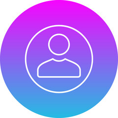 User Gradient Circle Line Inverted Icon
