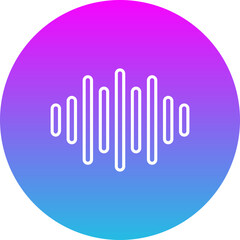 Voice Gradient Circle Line Inverted Icon