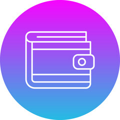 Wallet Gradient Circle Line Inverted Icon