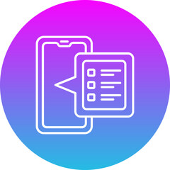 To Do List Gradient Circle Line Inverted Icon