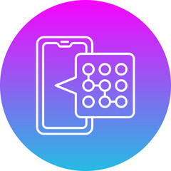 Pattern Gradient Circle Line Inverted Icon