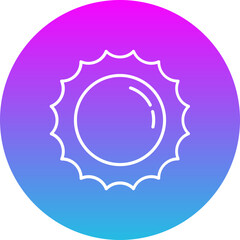Sun Gradient Circle Line Inverted Icon
