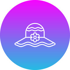 Pamela Hat Gradient Circle Line Inverted Icon