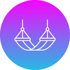 Hammock Gradient Circle Line Inverted Icon
