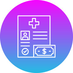 Fototapeta premium Insurance Gradient Circle Line Inverted Icon