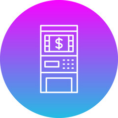 ATM Gradient Circle Line Inverted Icon