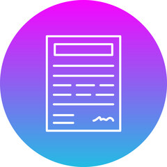 Contract Gradient Circle Line Inverted Icon