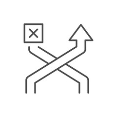 Business strategy line outline icon