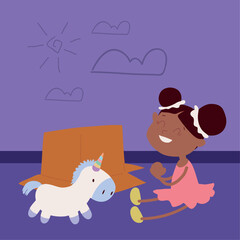 girl playing with toys