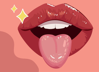 beautiful female mouth