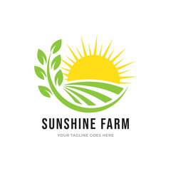 Sunshine family farm - logo design.