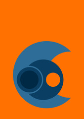 Logodesign blau orange